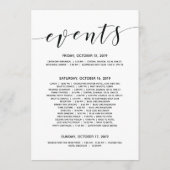 Programme Rustique Elégant Mariage Bienvenue et Itinéraire C (Dos)