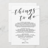 Programme Rustique Elégant Mariage Bienvenue et Itinéraire C (Devant / Derrière)