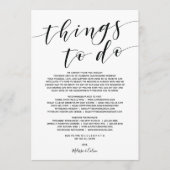 Programme Rustique Elégant Mariage Bienvenue et Itinéraire C (Devant)