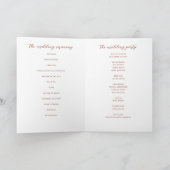 Programme Rustique Fleur sauvage en terre cuite Boho Mariage (Intérieur)
