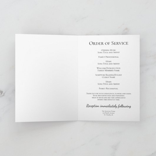 Programme Rustique Horse Bit Satin Service funéraire Occiden (Intérieur)