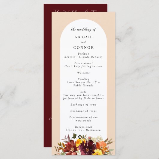 Programme Rustique Marsala Brûlé Orange Chute Wreath (Devant / Derrière)