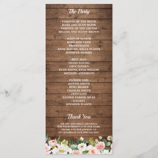 Programme Rustique Mason Jar illumine le Mariage de dentelle (Dos)