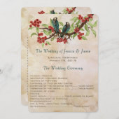 Programme Rustique Vintage Inséparable Tea Stain Wedding Pro (Devant / Derrière)