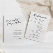 Programme Sac d'accueil minimaliste pour Mariage