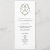 Programme Sage Green Celtic Irlandais Swan Love Knot Mariage (Devant)