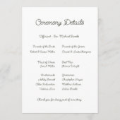 Programme Sage Green & Soft Yellow Botanical Weddin (Dos)