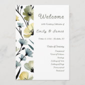 Programme Sage Green & Soft Yellow Botanical Weddin (Devant)