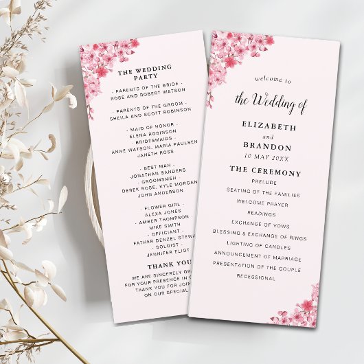Programme Sakura – Cherry Blossom Sakura Wedding