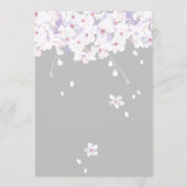 programme sakura floral violet automne cartes de v (Dos)