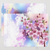 Programme Sakura rose sur la peinture Arrière - plan (Devant / Derrière)