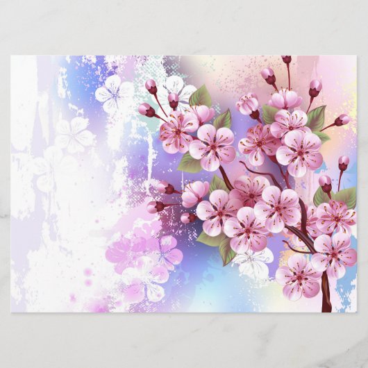 Programme Sakura rose sur la peinture Arrière - plan (Devant)