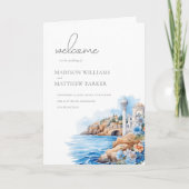 Programme Santorini Grèce Mariage aquarelle photo (Devant)