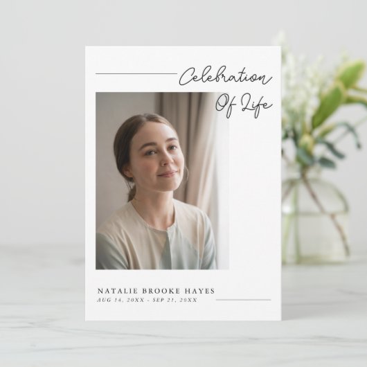 Programme Scénario moderne Célébration de la vie Photo Funér (Debout devant)