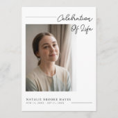 Programme Scénario moderne Célébration de la vie Photo Funér (Devant)