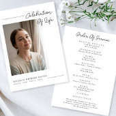 Programme Scénario moderne Célébration de la vie Photo Funér