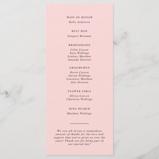 Programme Script classique absolu rose et Mariage noir (Dos)