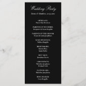 Programme Script classique sophistiqué Mariage noir et blanc (Dos)