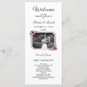 Programme Script floral simple |Mariage moderne (Devant)