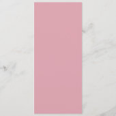 Programme Script manuscrit rose et rouge Mariage personnalis (Dos)