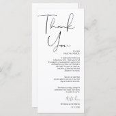 Programme Script minimalisme moderne Placage Merci (Devant / Derrière)