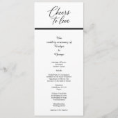 Programme script moderne intemporel noir et blanc (Dos)