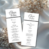 Programme script moderne intemporel noir et blanc