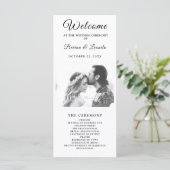 Programme Script simple et élégant |Mariage moderne (Debout devant)