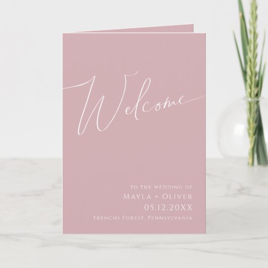Programme Script Whimsical | Mariage plié Dusty Rose (Devant)