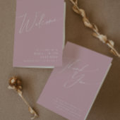 Programme Script Whimsical | Mariage plié Dusty Rose