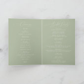 Programme Script Whimsical | Mariage Plié Vert Sage (Intérieur)