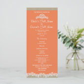 Programme Sea Garland Tangerine et Burlap Wedding Program (Debout devant)