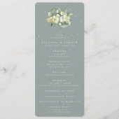 Programme Seafoam Green Snowberry+Eucalyptus Bouquet Mariage (Devant)