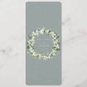Programme Seafoam Green Snowberry+Eucalyptus Bouquet Mariage (Dos)