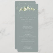 Programme Seafoam Green Snowberry+Eucalyptus Stem Mariage (Devant / Derrière)