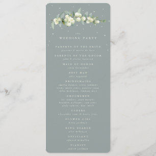 Programme Seafoam Green Snowberry+Eucalyptus Stem Mariage