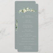 Programme Seafoam Green Snowberry+Eucalyptus Stem Mariage (Devant / Derrière)