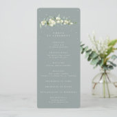 Programme Seafoam Green Snowberry+Eucalyptus Stem Mariage (Debout devant)