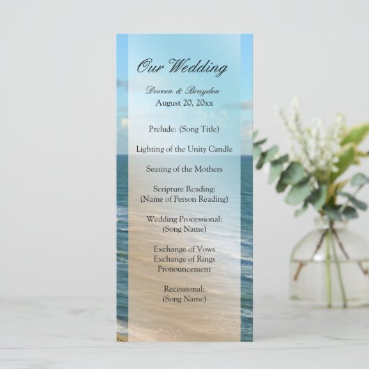 Programme Seascape Beach Mariage Océan Bleu (Debout devant)