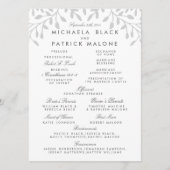 Programme Secret Garden Wedding Program (Devant)