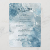 Programme Serene Blue Watercolor Wedding Ceremony (Dos)