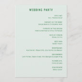 Programme Serene Green Palm Tree Wedding Ceremony (Dos)
