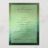 Programme Serene Green Wedding Ceremony Program (Devant)