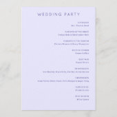 Programme Serene Lavender Floral Wedding Program (Dos)
