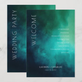 Programme Serene Teal Watercolor Waves (Devant / Derrière)