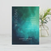 Programme Serene Teal Watercolor Waves (Debout devant)