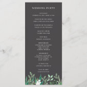Programme Serre | Cérémonie de mariage botanique à l'aquarel (Dos)