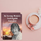 Programme Service commémoratif Coucher de soleil rouge avec 