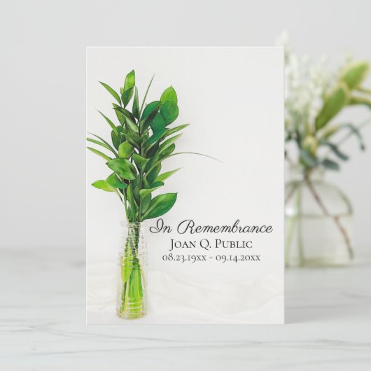 Programme Service commémoratif de funérailles blanches (Debout devant)