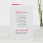 Programme Service commémoratif funérailles colombe rose roug (Dos)